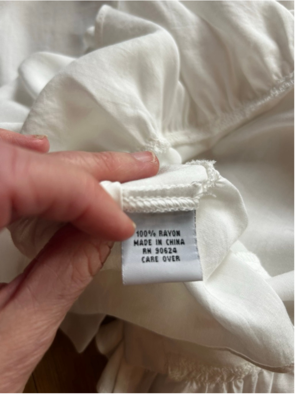 Ivory Ruffled Button-Front Blouse - Picture 11 of 12